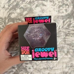 Nee Doh Pink Groovy Jewel – Glitter Stress Fidget Toy | Super Sparkly Squish